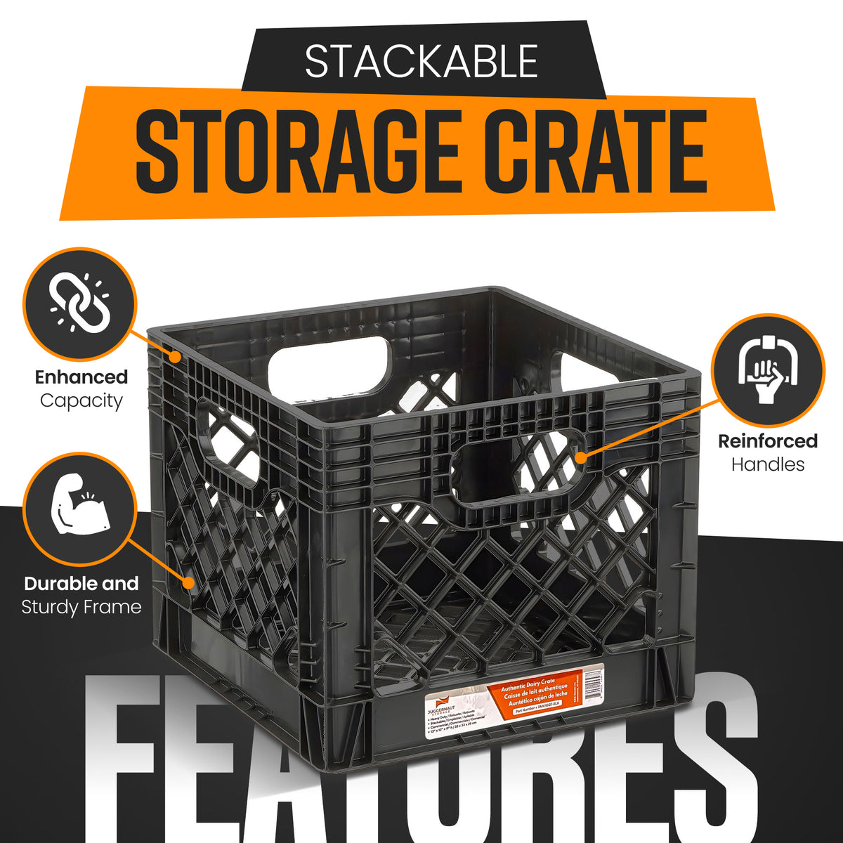 Juggernaut Storage Crate for Office Storage&Classroom Organization 2PK(Open Box) - VMInnovations