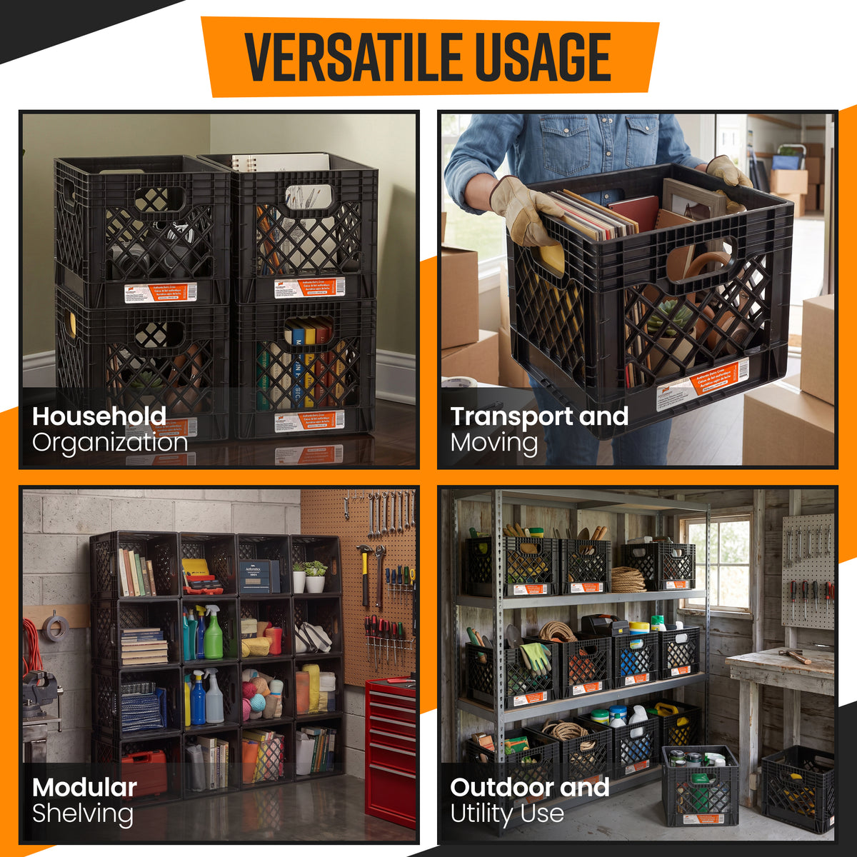Juggernaut Storage Crate for Office Storage&Classroom Organization 2PK(Open Box) - VMInnovations