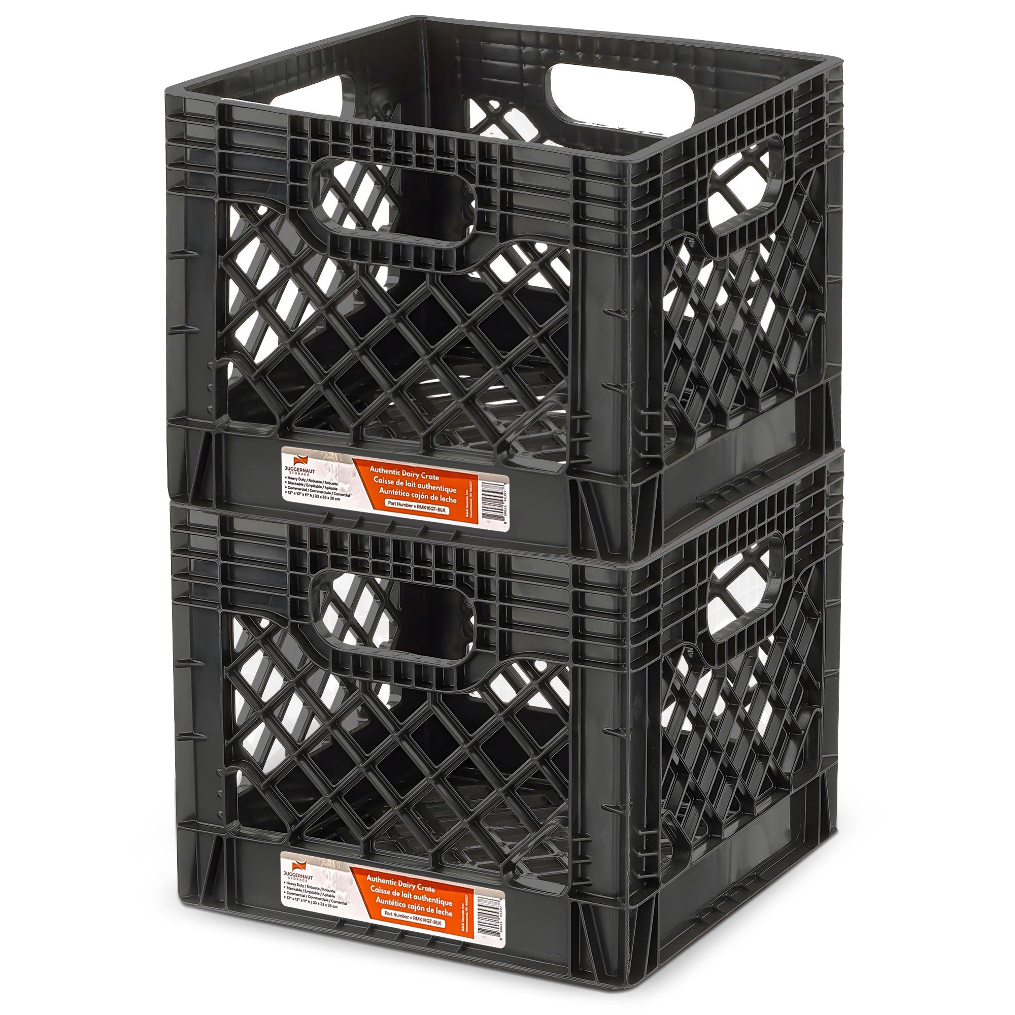Juggernaut Storage 3 Pack Storage Crates, 24 Qt and 2 Pack Storage Crates, 16 Qt