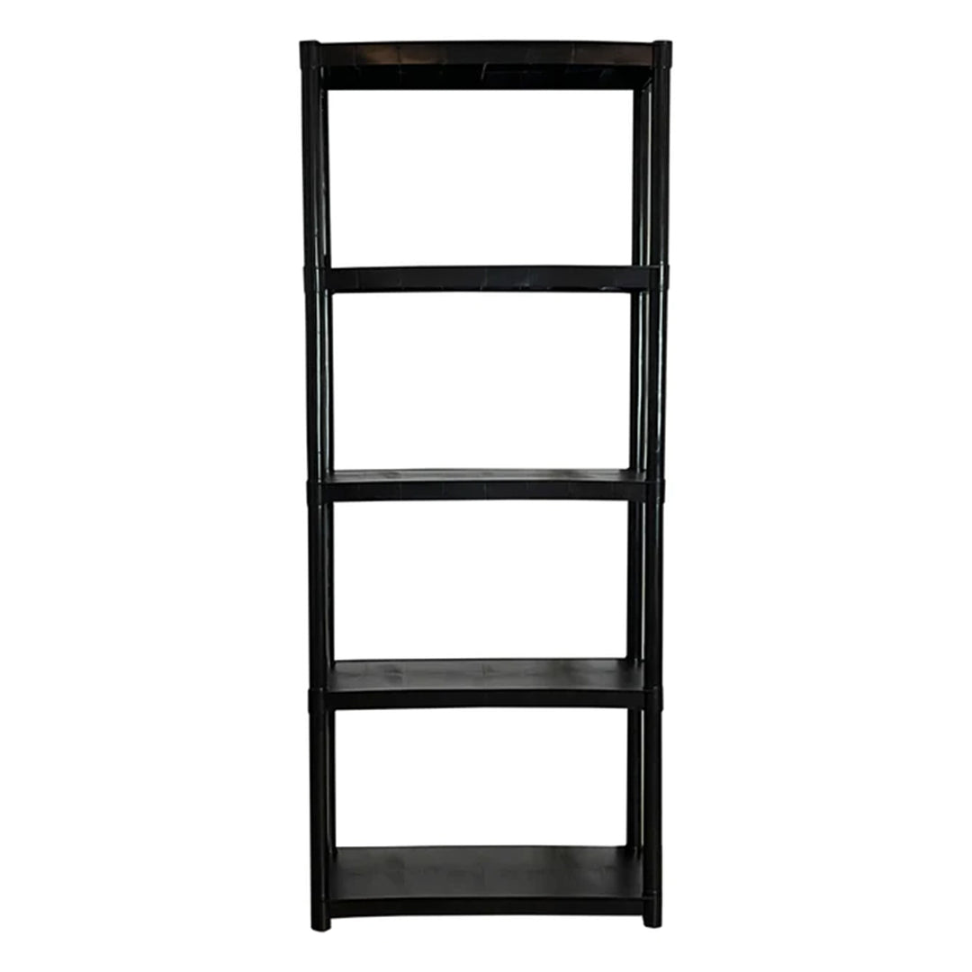 Juggernaut Storage 70" Plastic 5 Tier Garage/Shed Utility Shelving Rack, Black