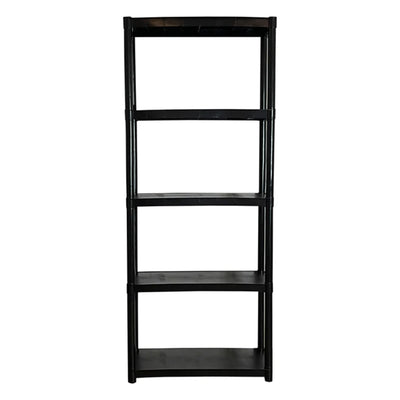 Storage 70" Plastic 5 Tier Garage/Shed Utility Shelving Rack, Black (Open Box) - VMInnovations