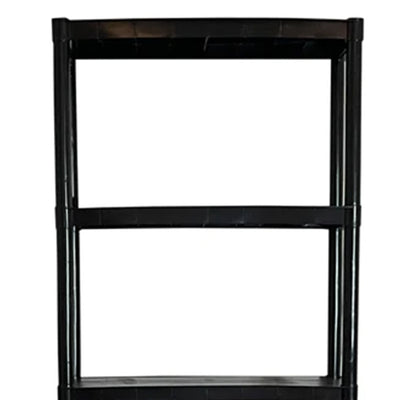 Storage 70" Plastic 5 Tier Garage/Shed Utility Shelving Rack, Black (Open Box) - VMInnovations