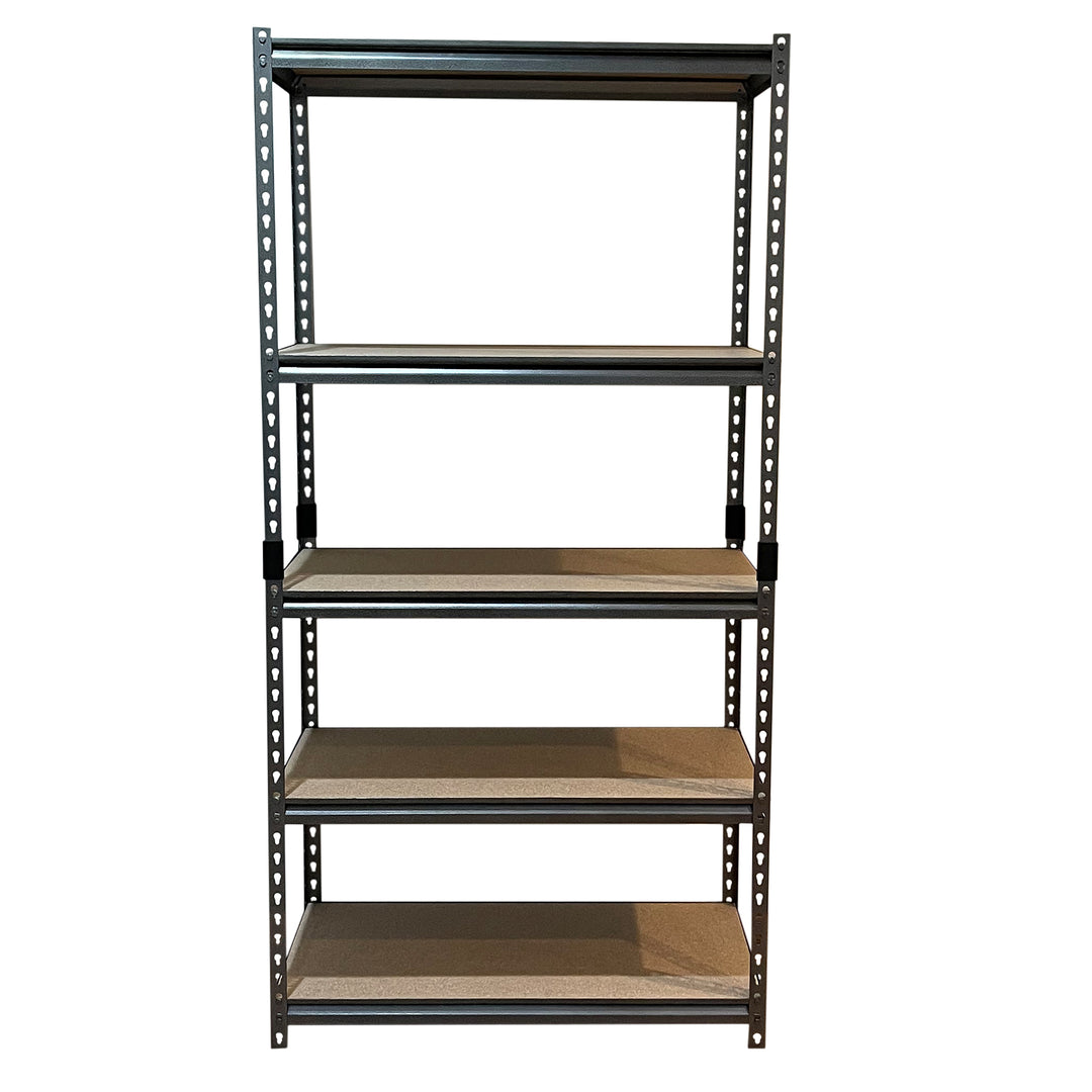 Juggernaut Storage 36" x 72" 5 Shelf Steel Utility Shelving Storage Unit, Black