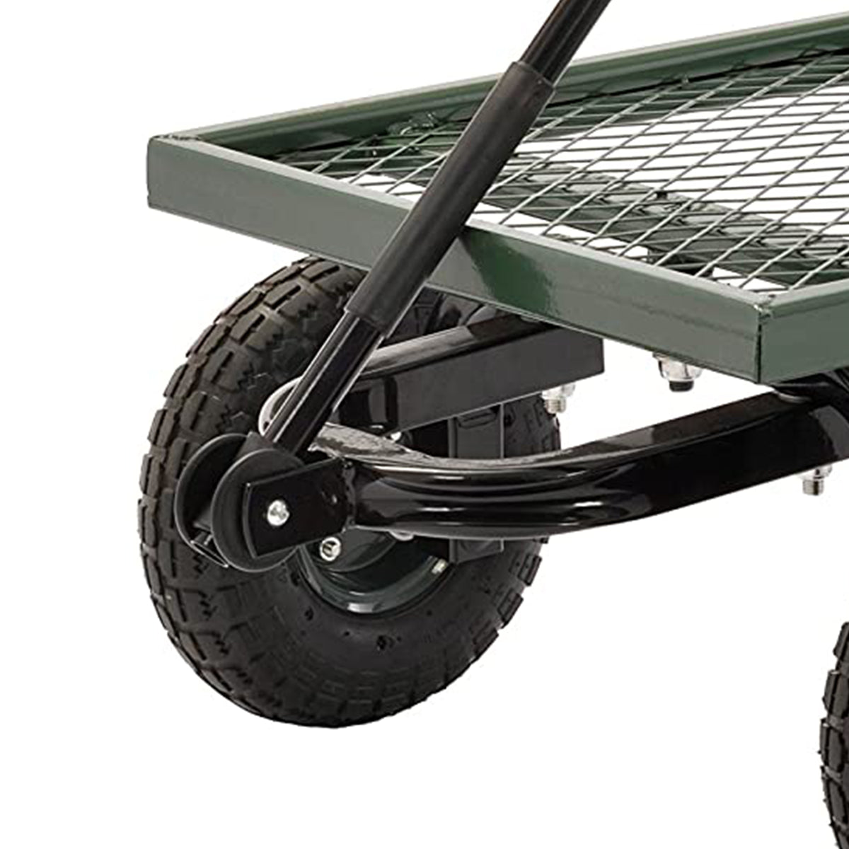 GW3820-GR Steel Outdoor Utility Garden Wagon, Green Finish (Open Box)