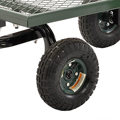 Juggernaut Carts GW3820-GR Steel Outdoor Utility Garden Wagon, Green Finish - VMInnovations