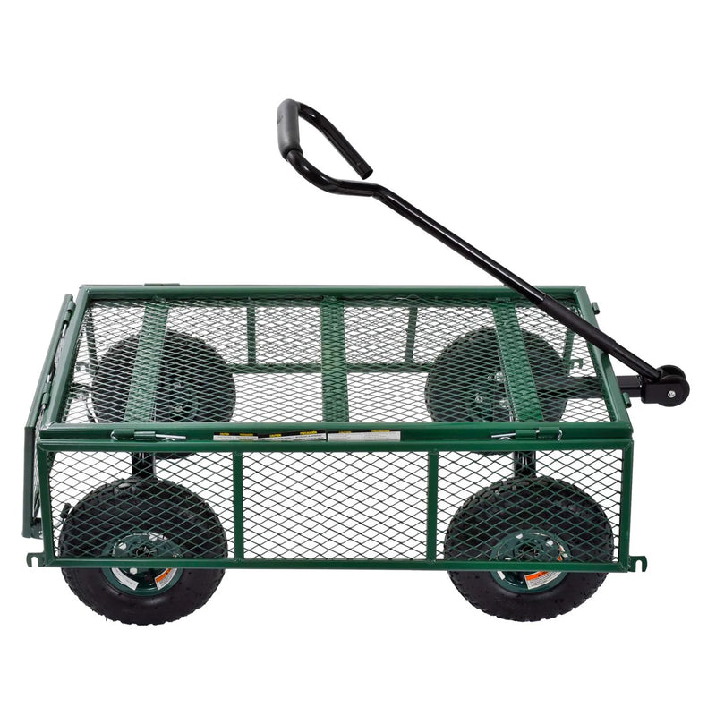 Juggernaut Carts GW3418-GR Steel Utility Garden Wagon, Green Finish (Open Box)