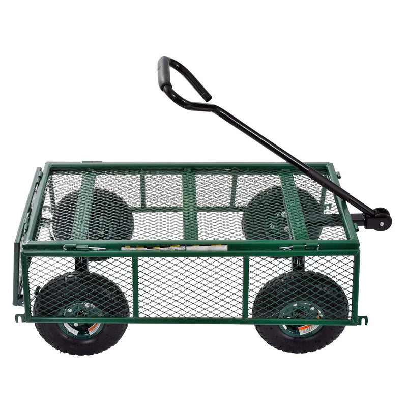 Juggernaut Carts GW3418GR Steel Outdoor Utility Garden Wagon, Green Finish(Used)