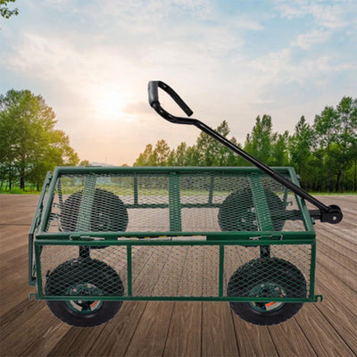 Juggernaut Carts GW3418GR Steel Outdoor Utility Garden Wagon, Green Finish(Used) - VMInnovations