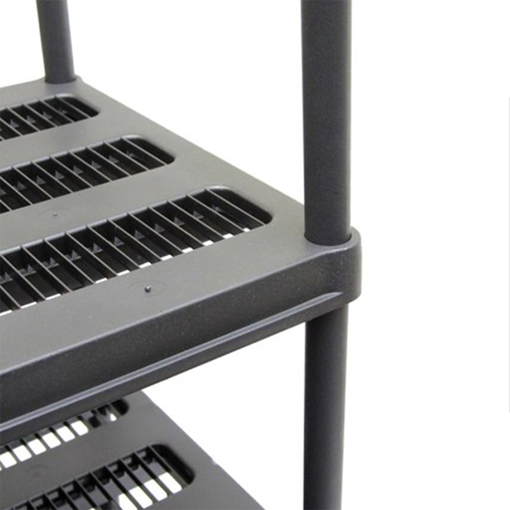 Juggernaut Storage 72 Inch 5 Shelf Plastic Utility Shelving Storage Unit, Black - VMInnovations