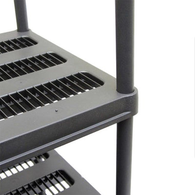 Juggernaut Storage 72 Inch 5 Shelf Plastic Utility Shelving Storage Unit, Black - VMInnovations