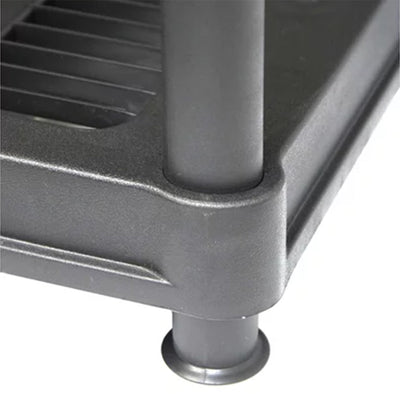 Juggernaut Storage 72 Inch 5 Shelf Plastic Utility Shelving Storage Unit, Black - VMInnovations
