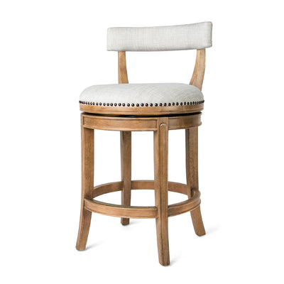 Maven Lane Alexander Low-Back Swivel Stool, Weathered Oak, Counter (Open Box)