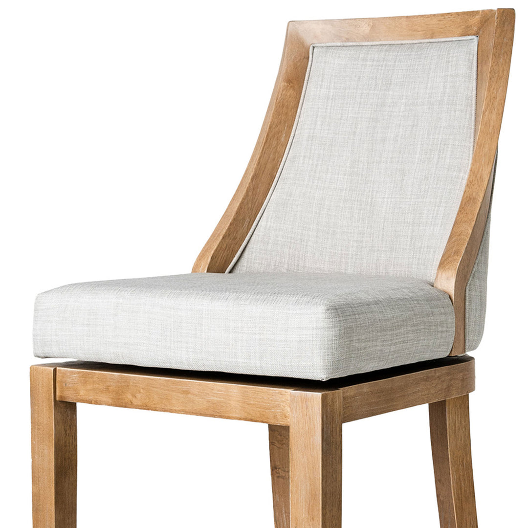 Vienna High-Back Swivel Stool, Weathered Oak, Bar Height Open Box) (4 Pack)