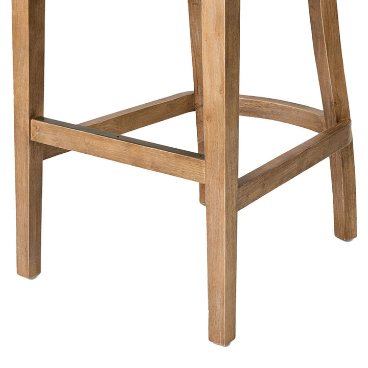 Vienna High-Back Swivel Stool, Weathered Oak, Bar Height Open Box) (4 Pack)