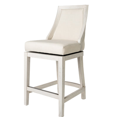 Maven Lane Vienna Swivel Counter Stool 26"H, White Oak Finish (Open Box)(4 Pack)