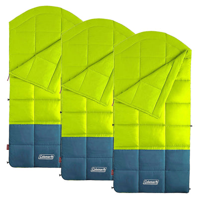 Coleman Kompact Thermolock 40 Fahrenheit Big Tall Contour Sleeping Bag (3 Pack) - VMInnovations