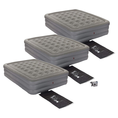 Coleman GuestRest 18" Airbed, Queen (3 Pack) & OneSource USB Air Mattress Pump