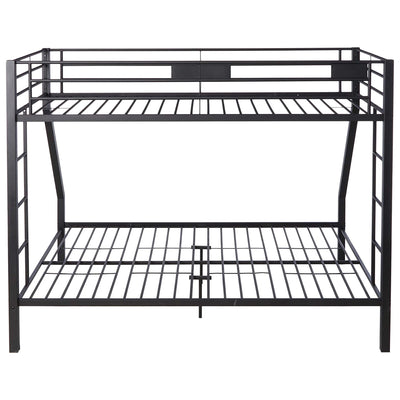 ACME Limbra Twin XL/Queen Bunk Bed Frame w/ 2 Ladders & 1 Guardrail, Black Sand
