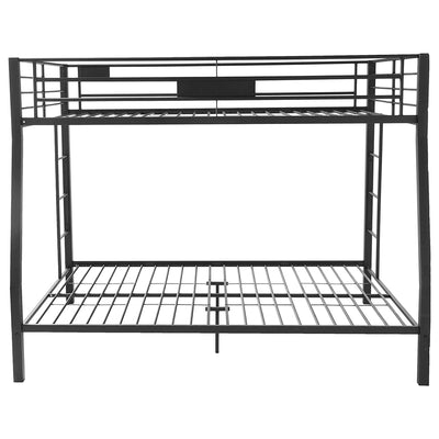 ACME Limbra Twin Full/Queen Bunk Bed Frame w/ 2 Ladders & 1 Guardrail, Black Sand
