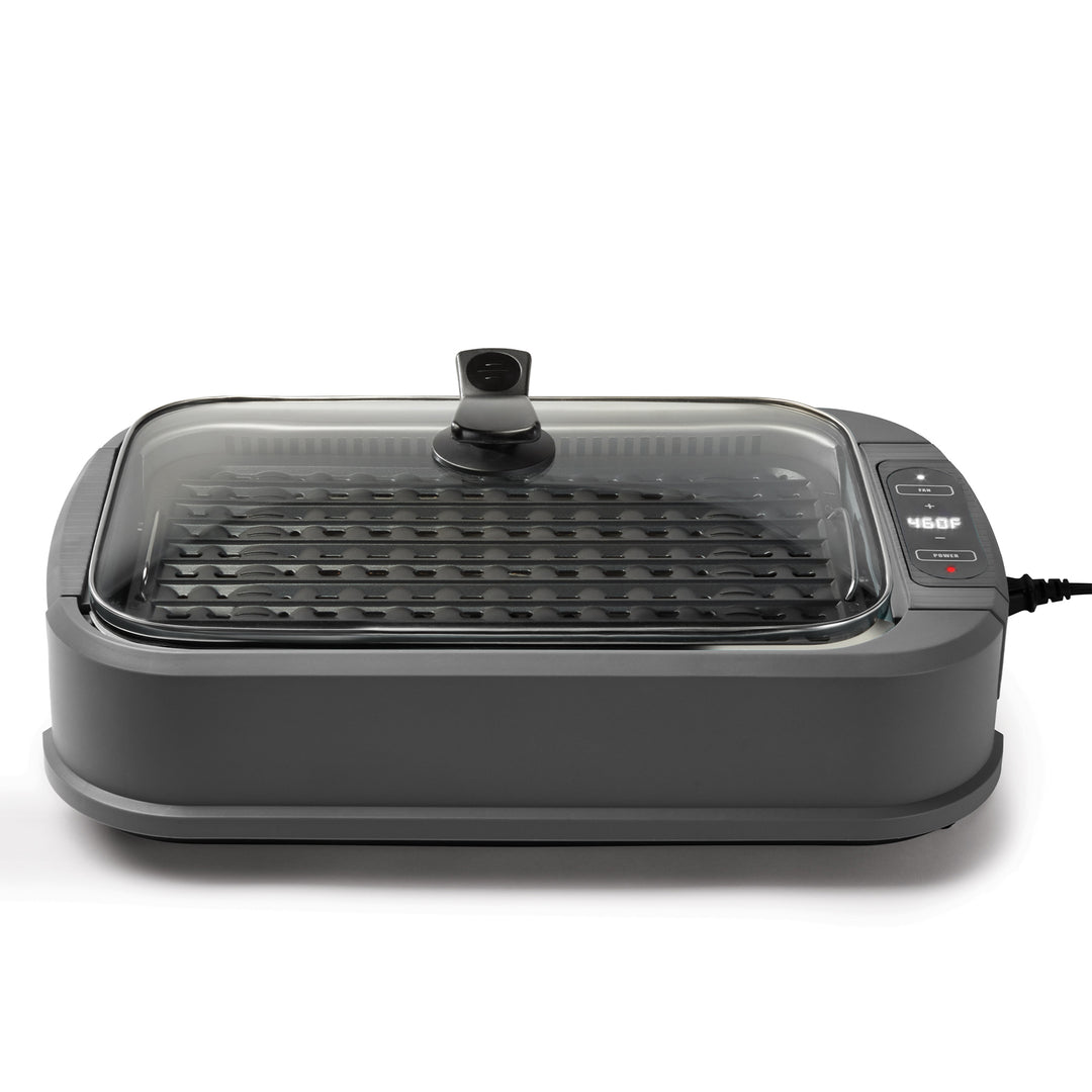 Oster DiamondForce Electric Indoor Nonstick Smokeless Countertop Grill with Lid - VMInnovations