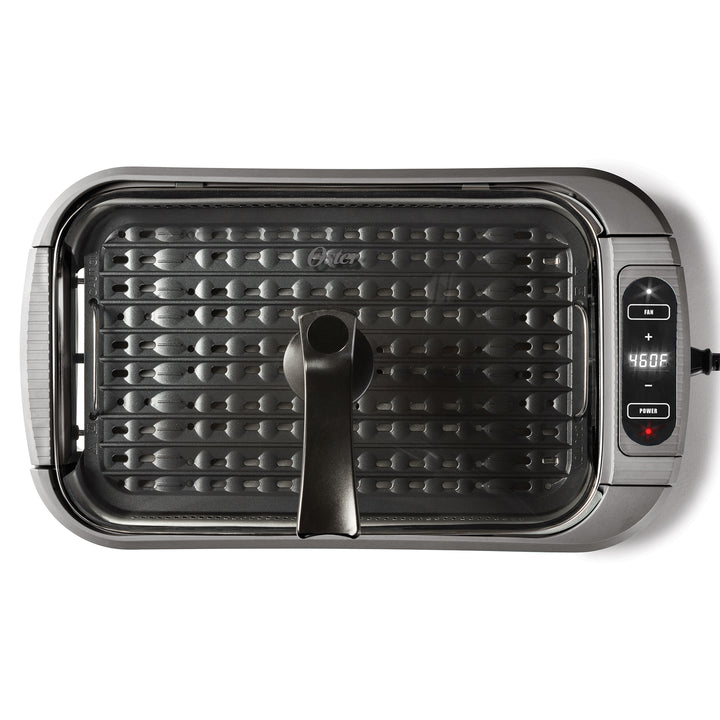 Oster DiamondForce Electric Indoor Nonstick Smokeless Countertop Grill with Lid - VMInnovations
