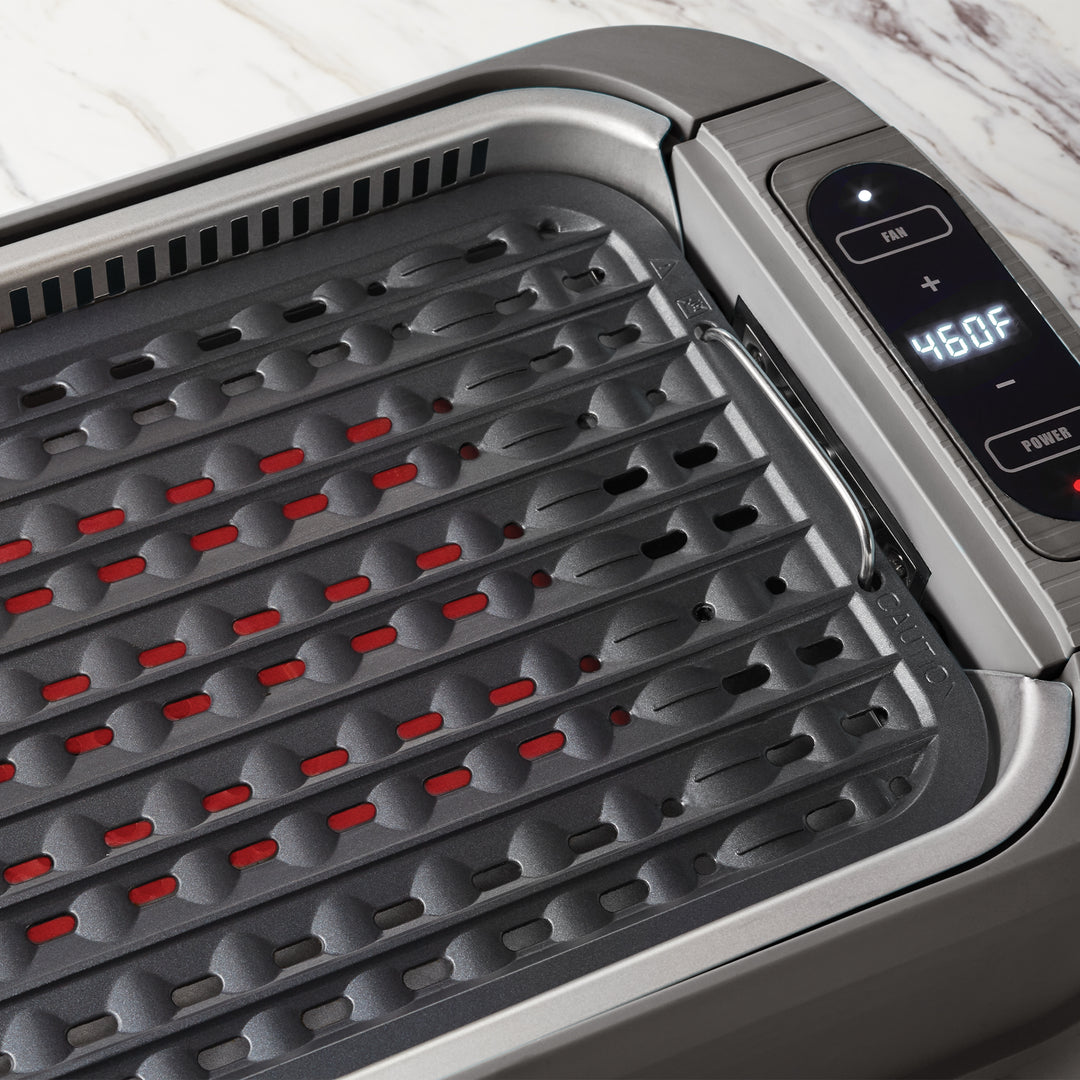 Oster DiamondForce Electric Indoor Nonstick Smokeless Countertop Grill with Lid - VMInnovations