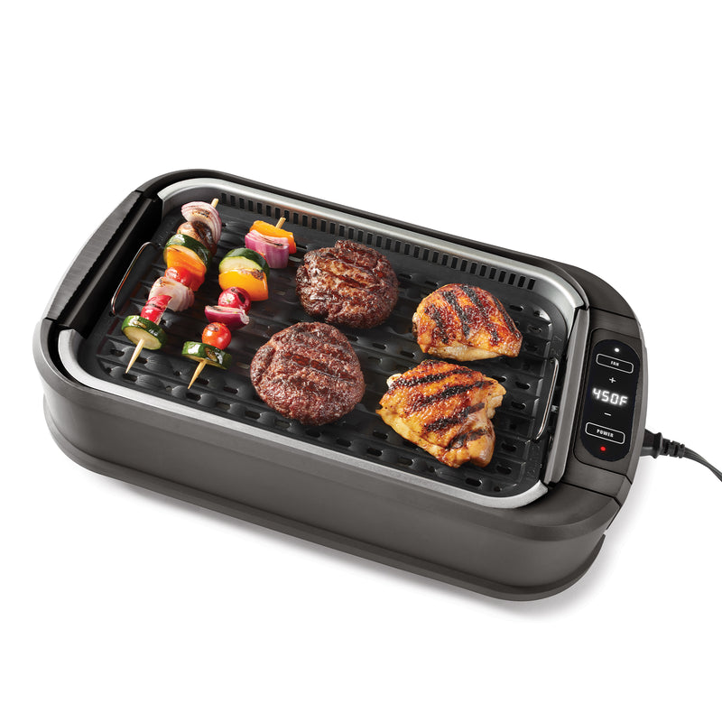 Oster DiamondForce Electric Indoor Nonstick Smokeless Countertop Grill with Lid