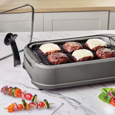 Oster DiamondForce Electric Nonstick Smokeless Countertop Grill w/ Lid(Open Box)