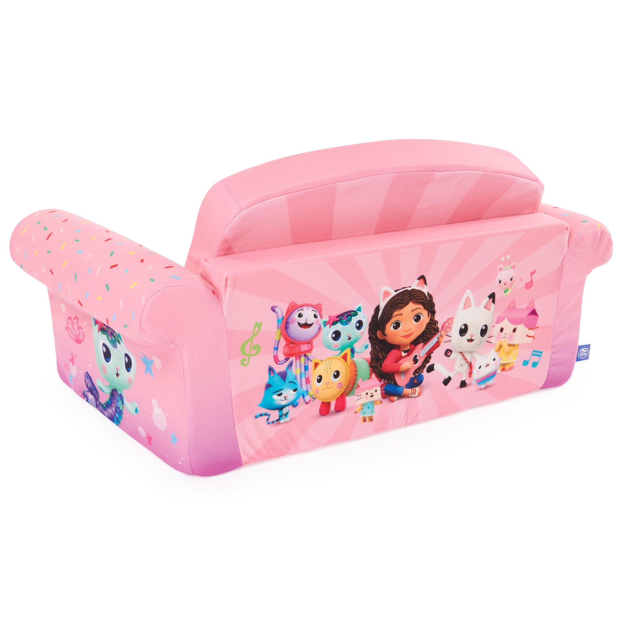Marshmallow Furniture 2 Pack 2-in-1 Flip Open Foam Sofa Bed, Gabby's Dollhouse - VMInnovations
