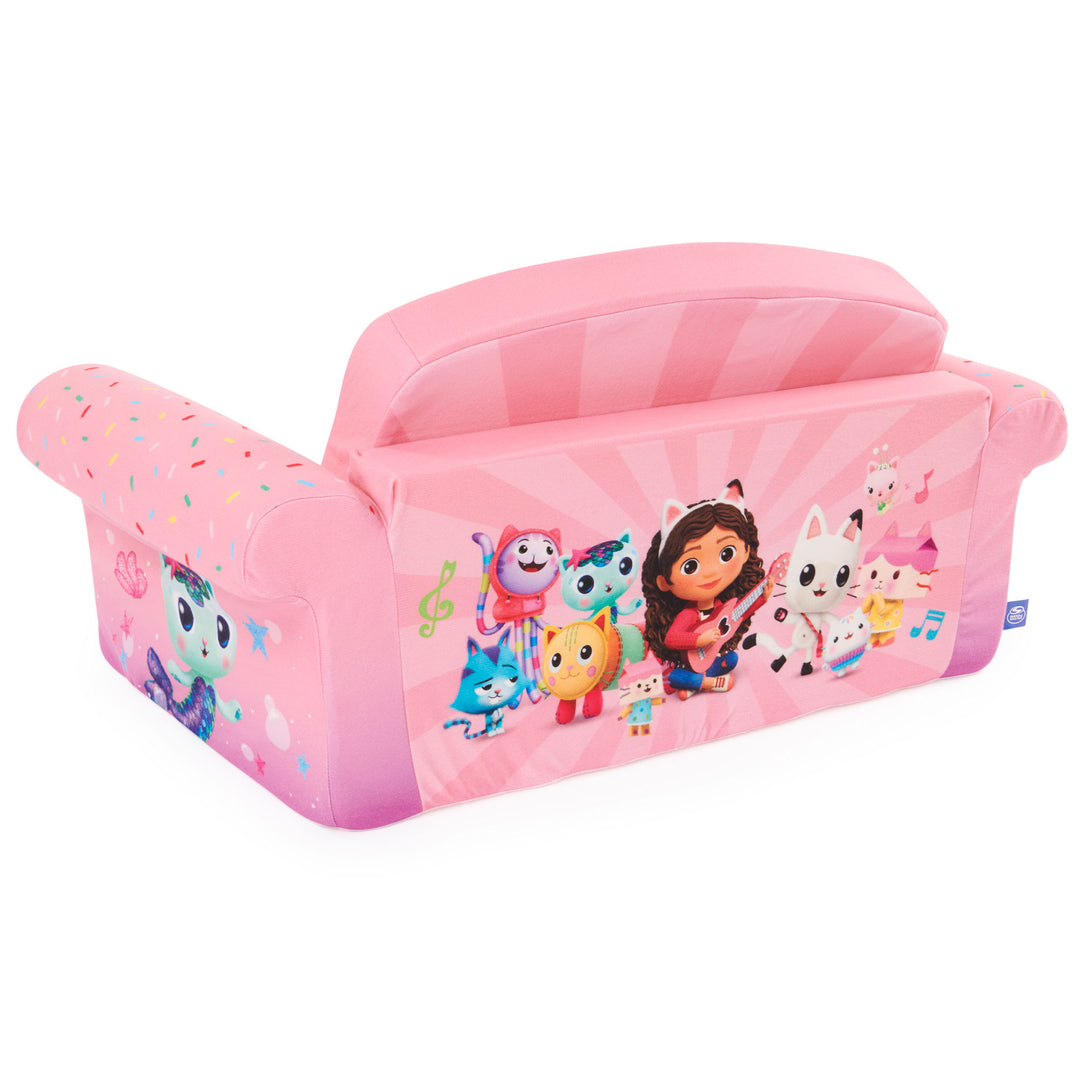 Marshmallow Furniture 2 Pack 2-in-1 Flip Open Foam Sofa Bed, Gabby's Dollhouse
