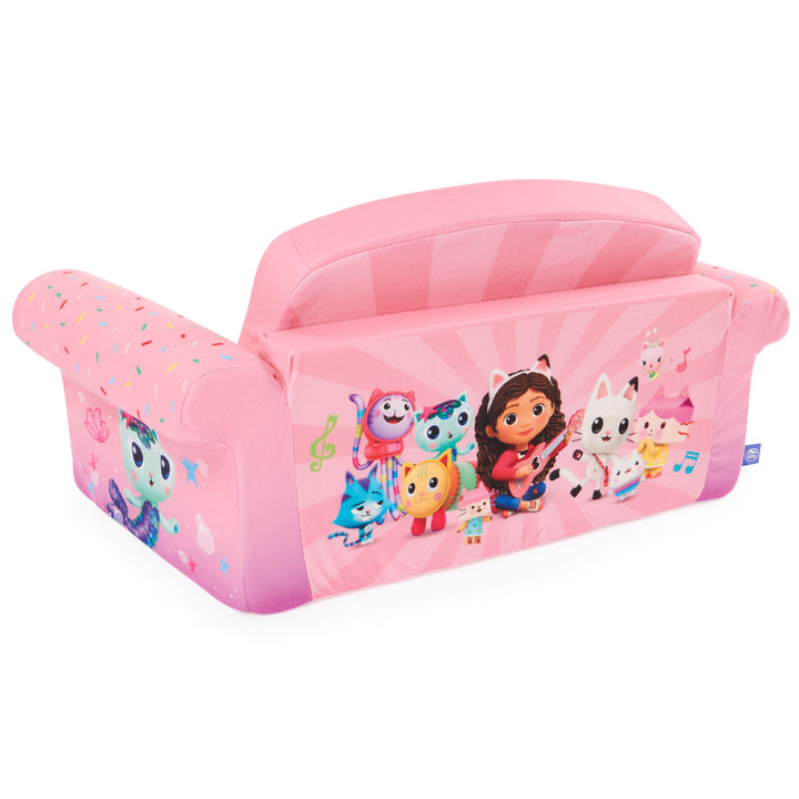 Marshmallow Furniture 2 Pack 2-in-1 Flip Open Foam Sofa Bed, Gabby's Dollhouse