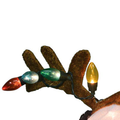 ProductWorks 26" Peanuts Pre-Lit Snoopy Holiday Decor with Antlers (Used) - VMInnovations