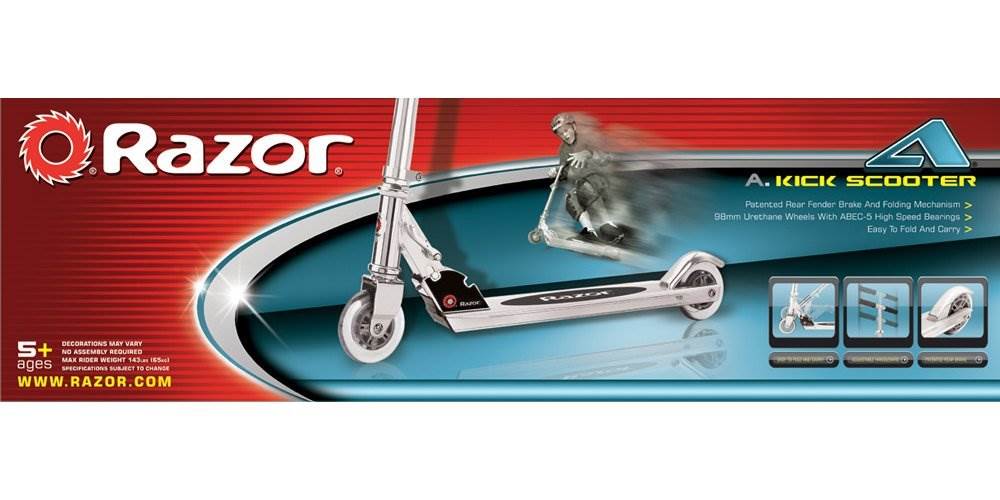 Razor A Kick Scooter Boys/Girls (Clear)
