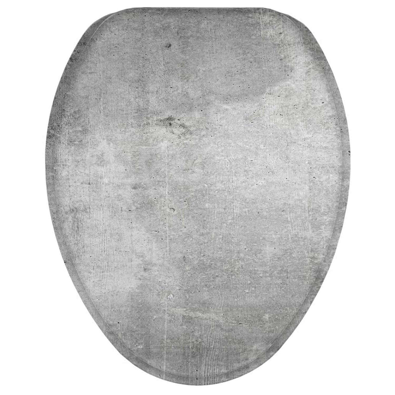 Sanilo 315 Elongated Soft Close Molded Wood Adjustable Toilet Seat, Concrete