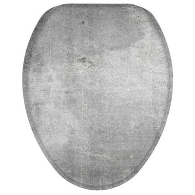 Sanilo 315 Elongated Soft Close Molded Wood Adjustable Toilet Seat, Concrete