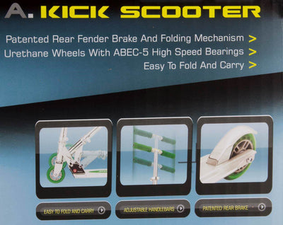 RAZOR Kids A Push Kick Scooter Boy's Girl's GREEN - Open Box