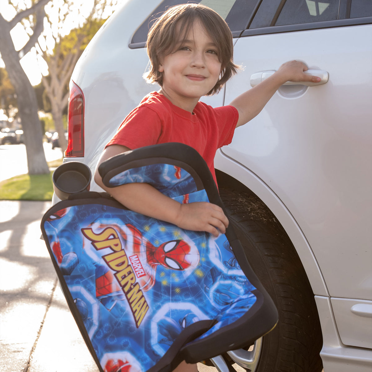 KidsEmbrace KE-4801BLU Spider-Man Backless Car Seat for Kids 4 Years and Up - VMInnovations