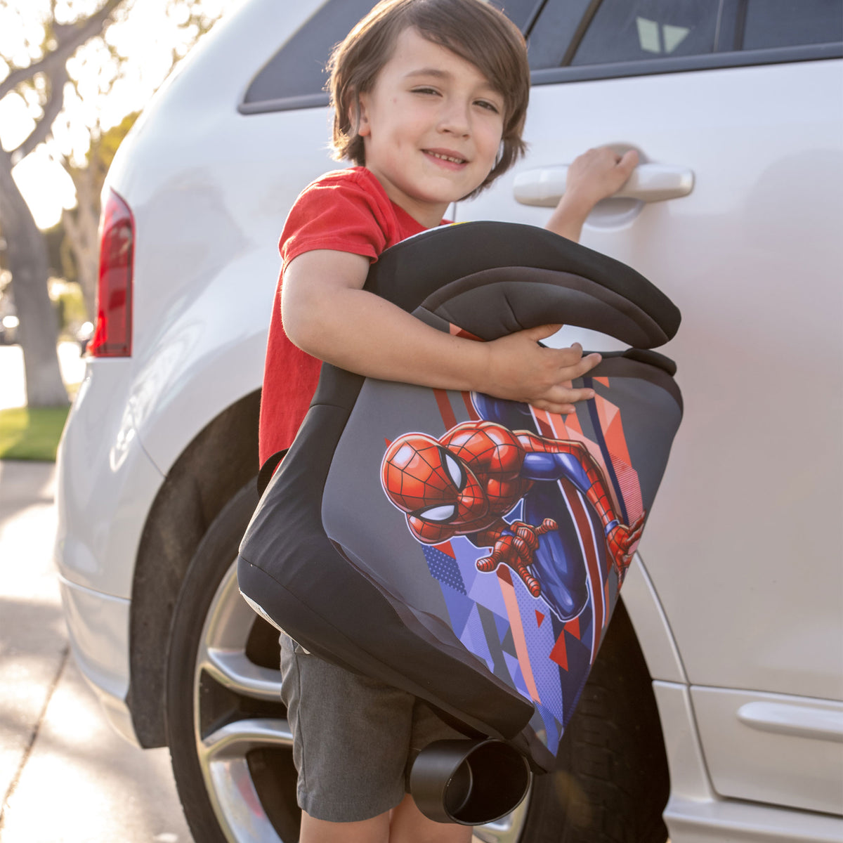 KidsEmbrace KE-4801SPW Spider-Man Backless Car Seat for Kids 4 Years and Up - VMInnovations