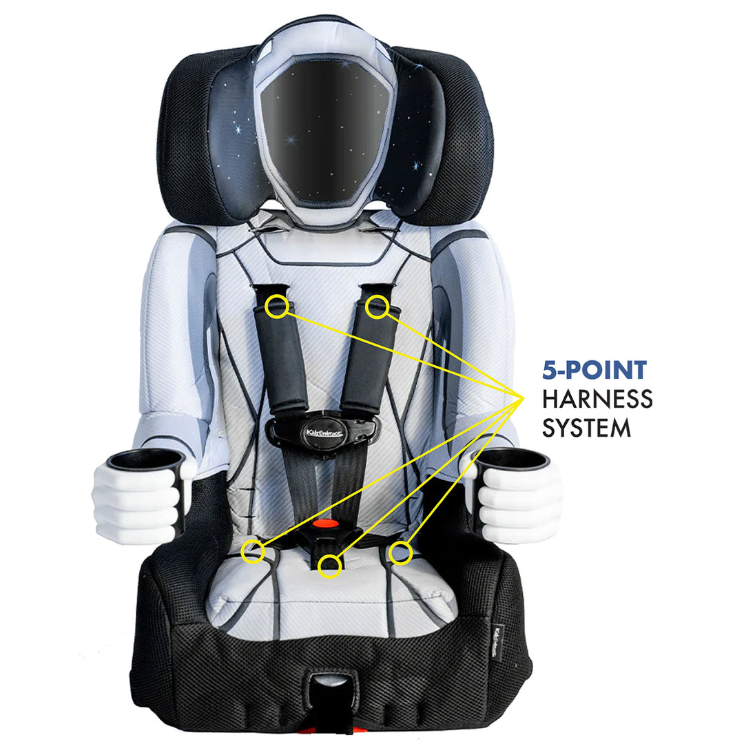 KidsEmbrace 2-in-1 Convertible 5 Point Harness Booster Car Belt Seat, Astronaut