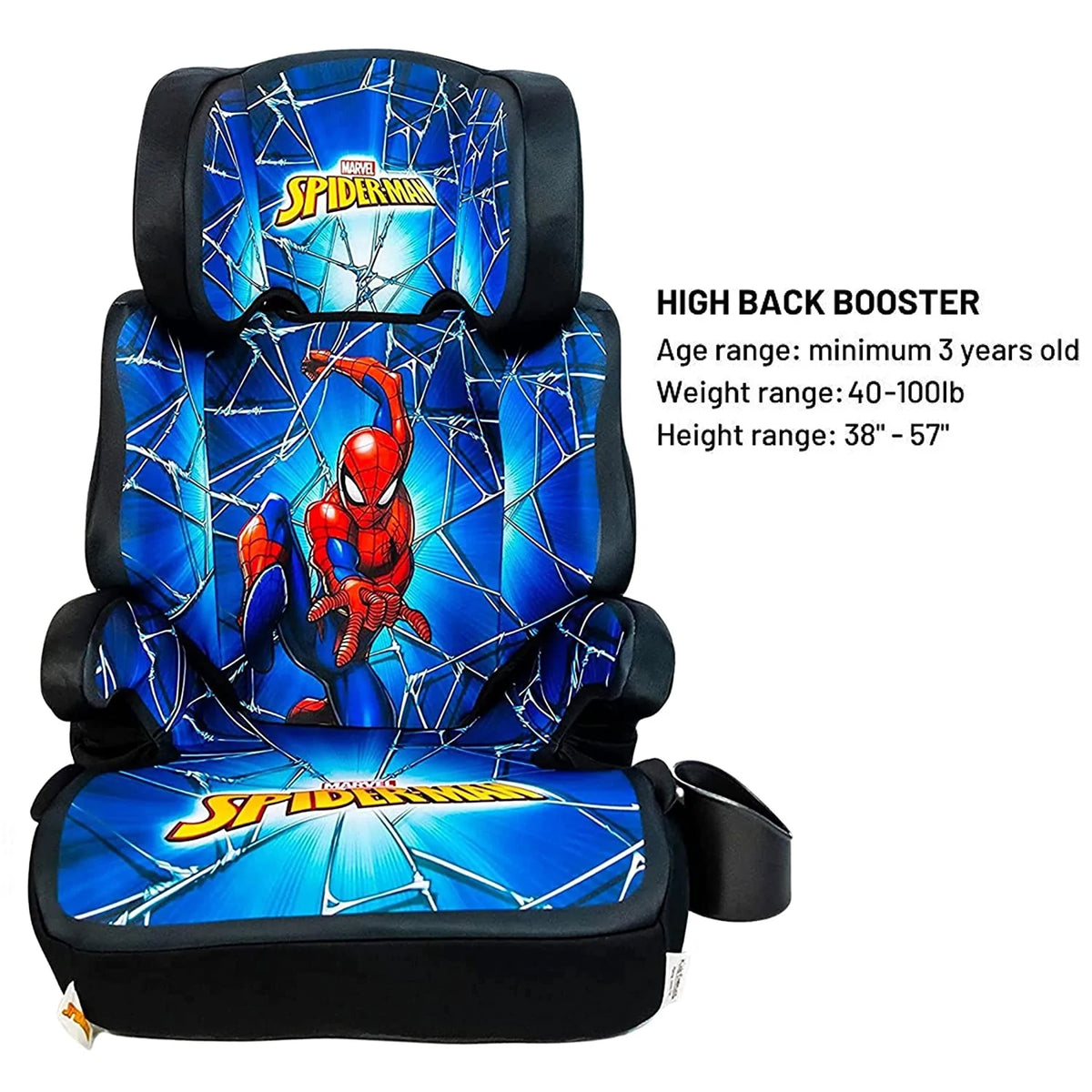 KidsEmbrace Marvel Spider-Man High Position Back Toddler Convertible Car Seat - VMInnovations