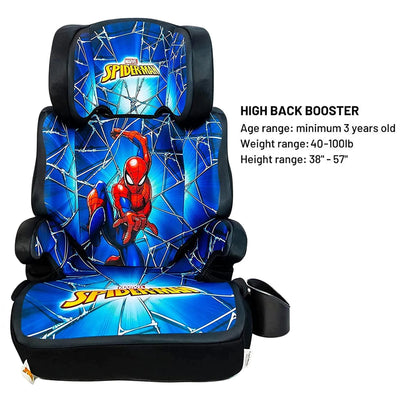 KidsEmbrace Marvel Spider-Man High Position Back Toddler Convertible Car Seat - VMInnovations
