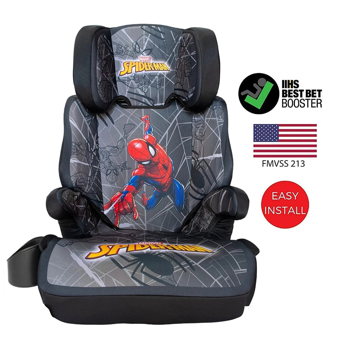 KidsEmbrace Marvel Spider-Man High Position Back Toddler Convertible Car Seat - VMInnovations