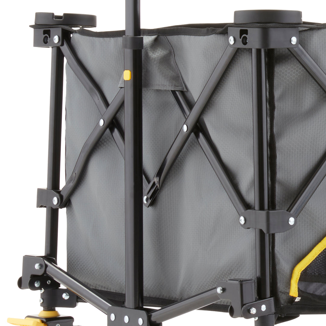 Gorilla Carts 7 CubicFeet Foldable Beach Wagon with Oversized Bed Gray(Open Box)