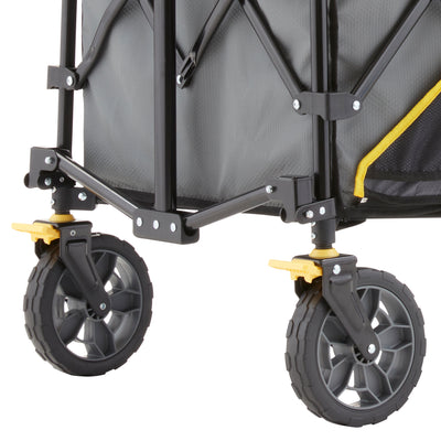 Gorilla Carts 7 Feet Foldable Utility Wagon with Oversized Bed, Gray (Open Box)