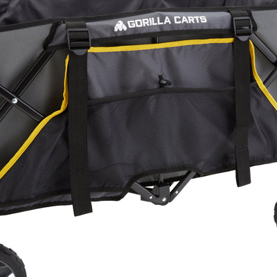 Gorilla Carts 7 CubicFeet Foldable Beach Wagon with Oversized Bed Gray(Open Box) - VMInnovations