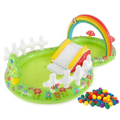 Intex Inflatable My Garden Play Center Pool w/Multi-Colored Fun Ballz, 100 Pack
