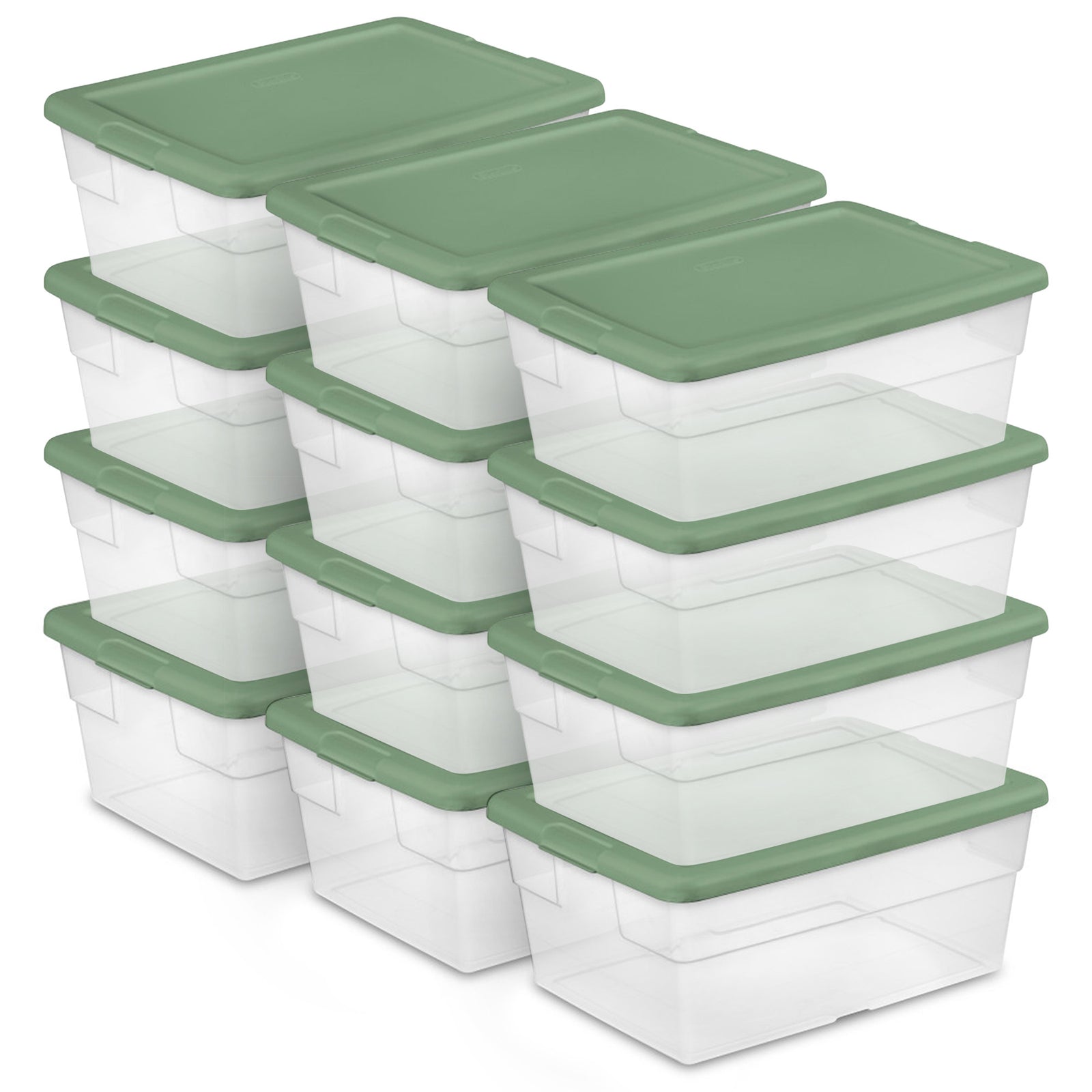Sterilite 16 Qt Clear Plastic Storage Tote Home Organizer Bins w/Lid (24 Pack) - VMInnovations