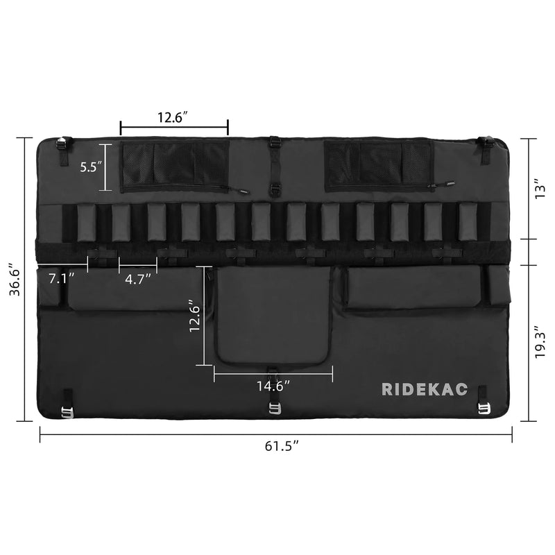 Mid-Size & Compact Truck Tailgate Pad for 5 Bikes w/ 2 Storage Pockets (Used)