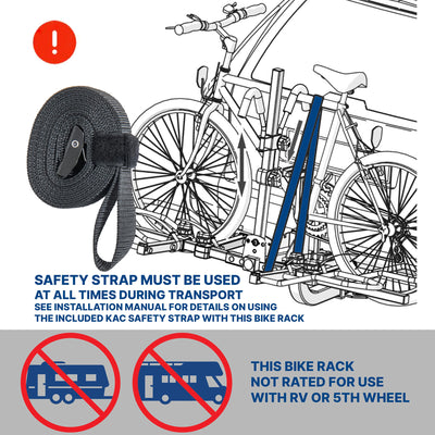 K1 Sport 1.25" Hitch Mounted Bike Rack w/Locking Mechanism, Black (Used)