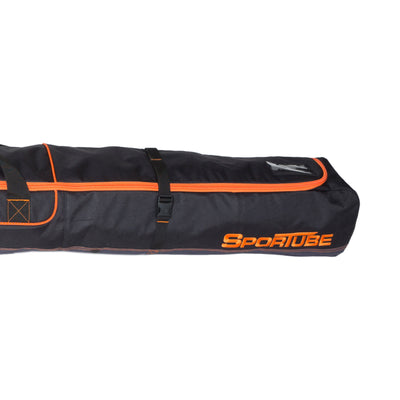 Sportube Traveler Padded 6Ft Pair Ski & Pole Luggage Bag, Black/Orange (Used)